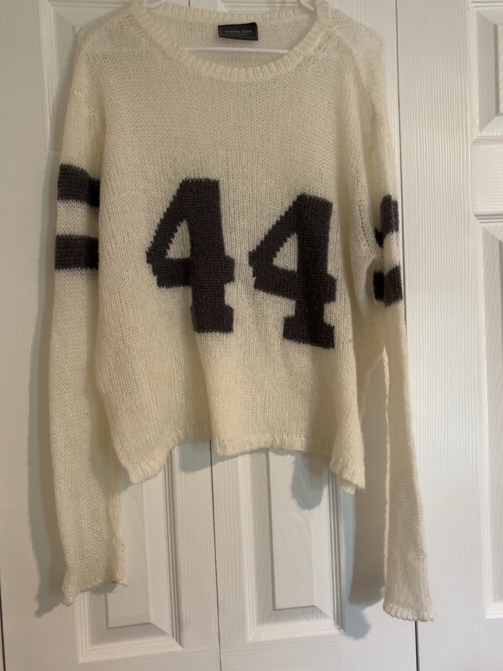 Wooden Ships Number 44 Lightweight Game Day Sweater size Small Medium